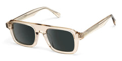 Nomad Rectangle Beige Polarized Sunglasses