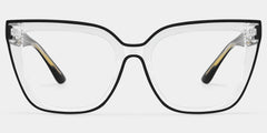 Mirta Square Black-Clear Glasses