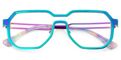 Hype Geometric Iridescent Glasses