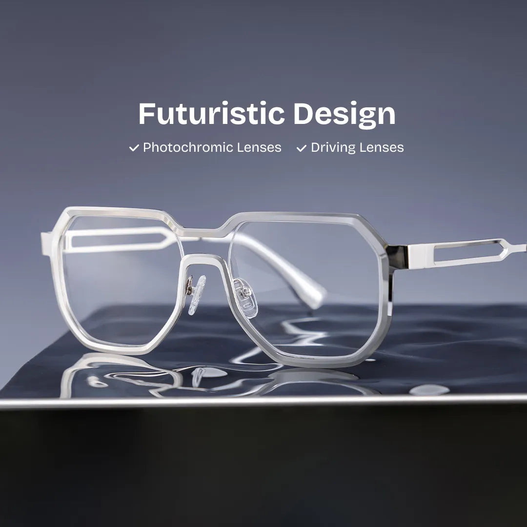 Hype Geometric Silver Glasses