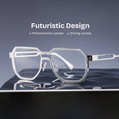 Hype Geometric Silver Glasses