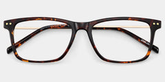 Eleanor Rectangle Brown Glasses