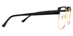 Cherron Browline Black-Gold Glasses