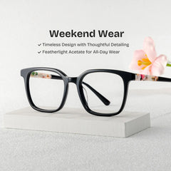 Freya Square Black Glasses