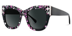 Minfia Square Black Pink Glasses