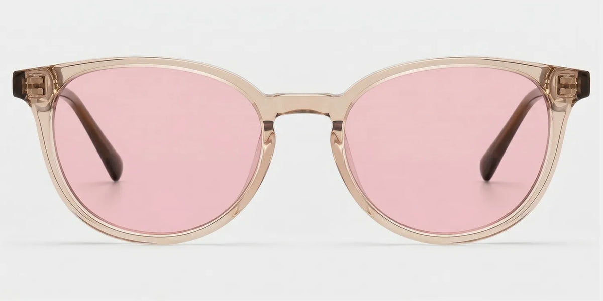 Allison Clear Brown Round Glasses