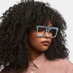 Rubin Square Denim Blue Glasses