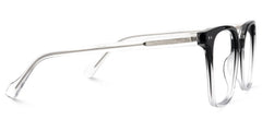 Jamaica Square Black Clear Glasses