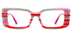 Gleam Rectangle Red Glasses