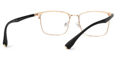 Eaddy Rectangle Gold Glasses