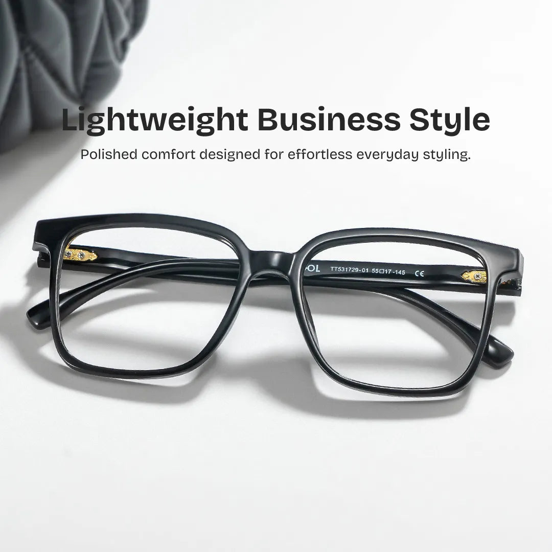 Contreras Square Black Glasses