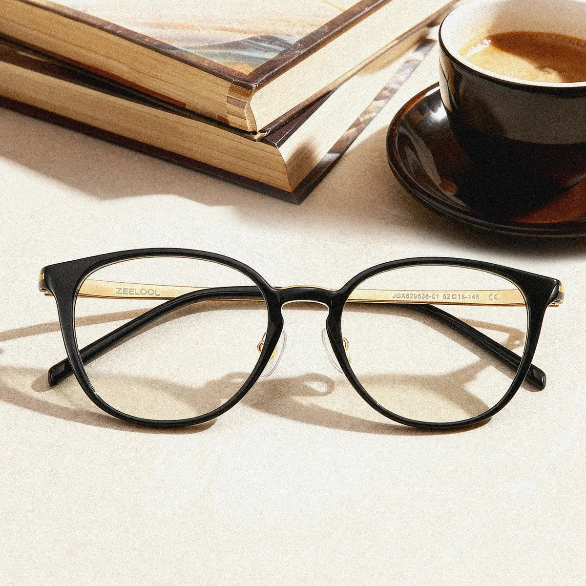Amanda Rectangle Black Glasses