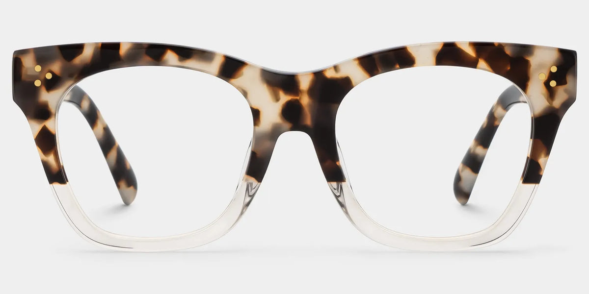 Tandy Rectangle Light-Tortoise Glasses