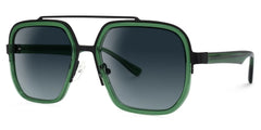 Ace Aviator Green Sunglasses
