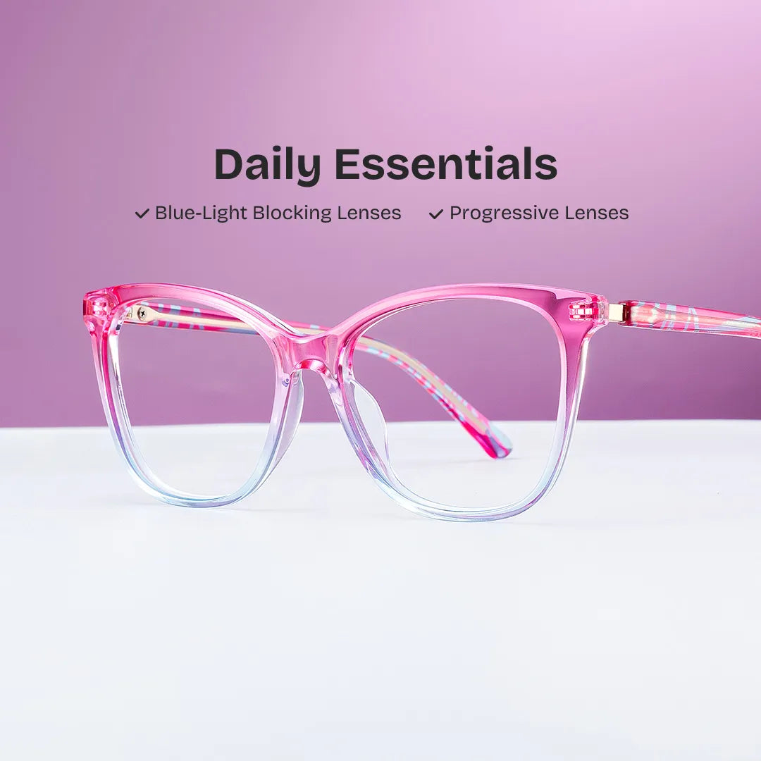 Gage Butterfly Pink Blue Glasses