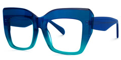 Charmaine Cat Eye Blue-Green Glasses